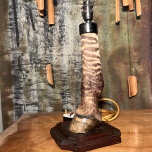 Antique Zefra Hoof Leg Table Lamp