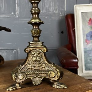 Antique Tall Candle Stick Table Lamp