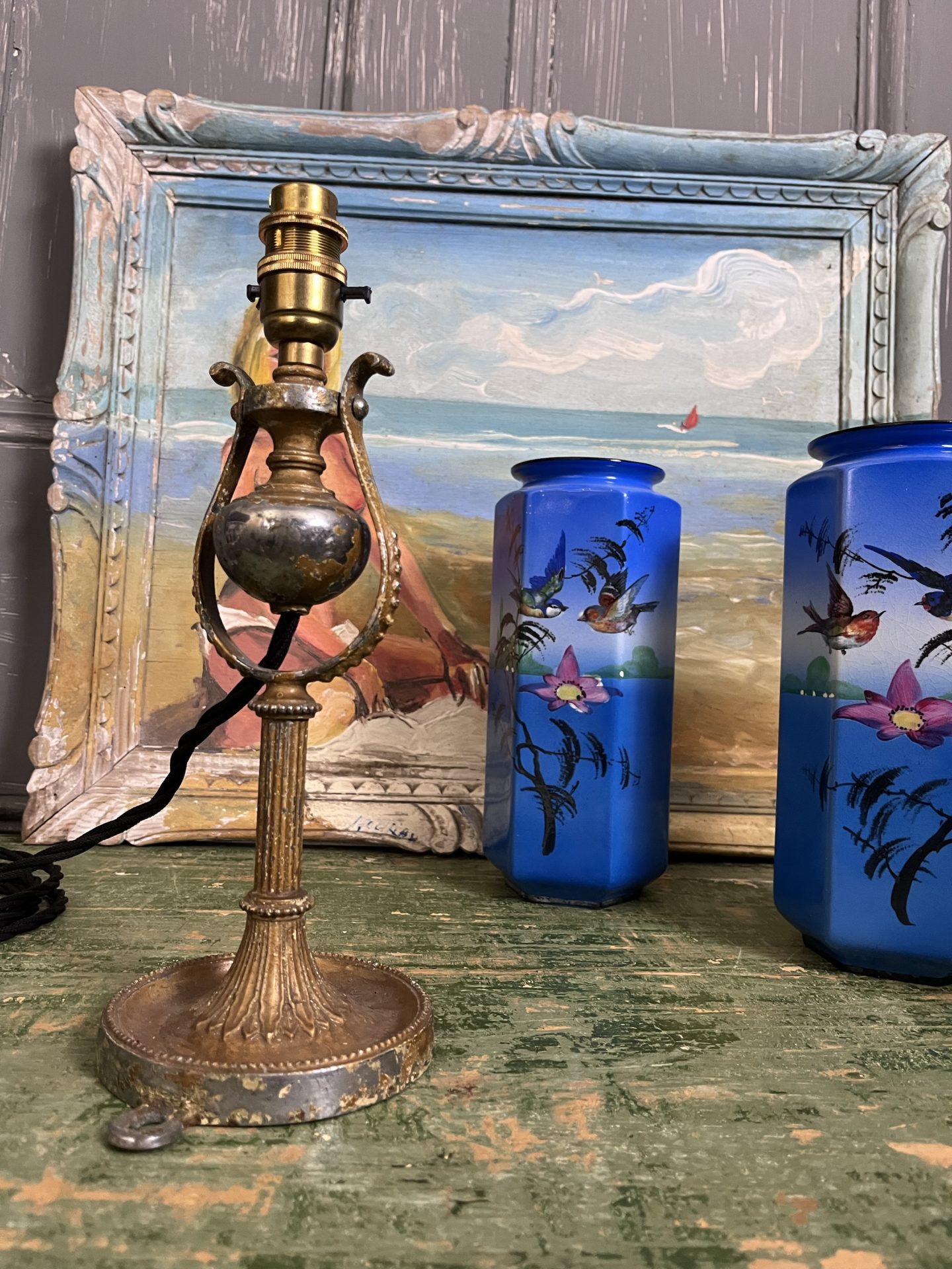 Antiques Ships Gimbal Table Lamp