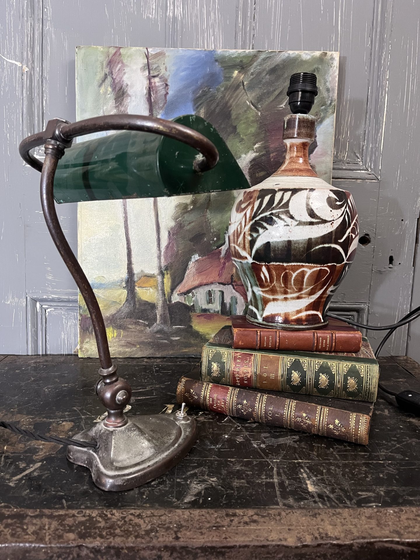 Antique Bankers Lamp - Image 8